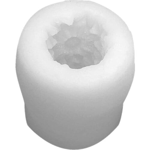 3D Cylindrical Sunflower Silicone Candle Mold DIY Craft Handmade Soap Cake Baking Fondant Chocolate Helianthus Mould