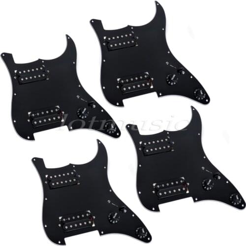 4, HH BLACK LOADED PICKGUARD for Fender Strat Guitar Replacement guitar parts