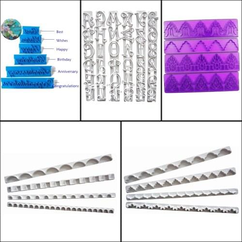 4PCS/set Fondant Cake Decorating Tools Press Cake Making Embossed Cutters Set Cookie Cutter Cake Tools