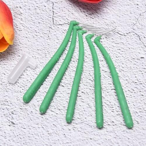 5Pcs Adults Interdental Brush Clean Between Teeth Dental Floss Pick Push-pull Toothpick Cleaning Dental Brushes Teeth Care