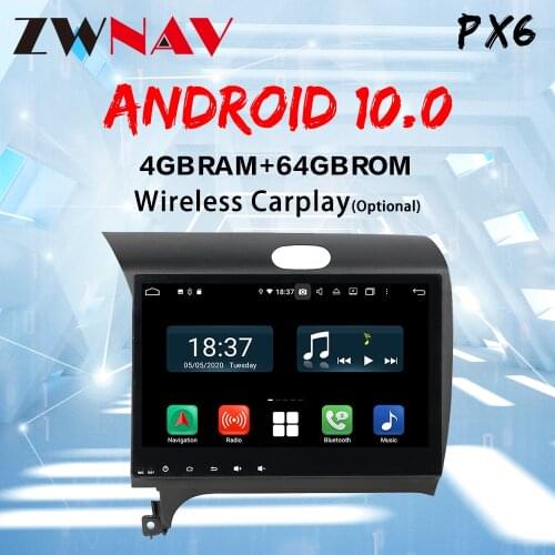 ZWNAV Android 10 DSP For Kia Cerato K3 2013 2014 2015 PX6 CARPLAY Car Radio Multimedia Video Player Navigation GPS RDS 1 din