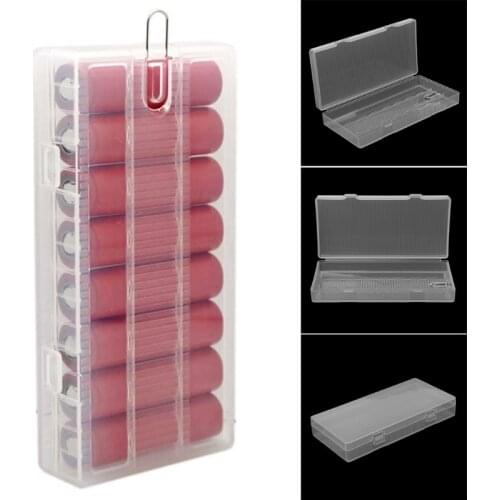 1PC 8X18650 Battery Holder Case 18650 PP Battery Storage Box with Hook Holder Transparent Strong Hard Protection Box