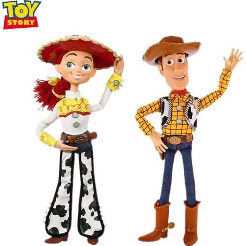 16 inch 40CM Disney Pixar Toy Story 3 4 Sound Woody Jessie Action Character Model Doll Limited Collection Toy Children Gift