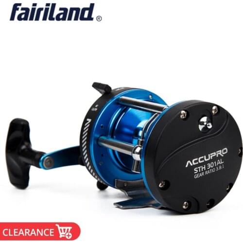 Fairiland 5BB 3.8:1 Trolling Boat Fishing Reel RIGHT HAND 496g/17.5oz Drum Trolling Reel Two Color Avail casting reels