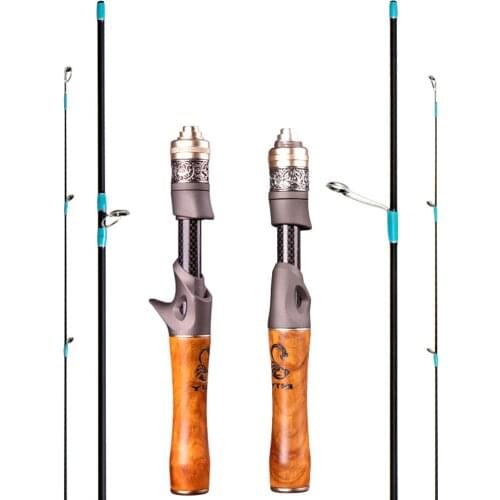 Fishing Rod and Reel Set Combos-Carbon Spinning Casting Travel Lure Fishing Pole with UL Power 1.50/1.68/1.8m Lure Rod for Fish