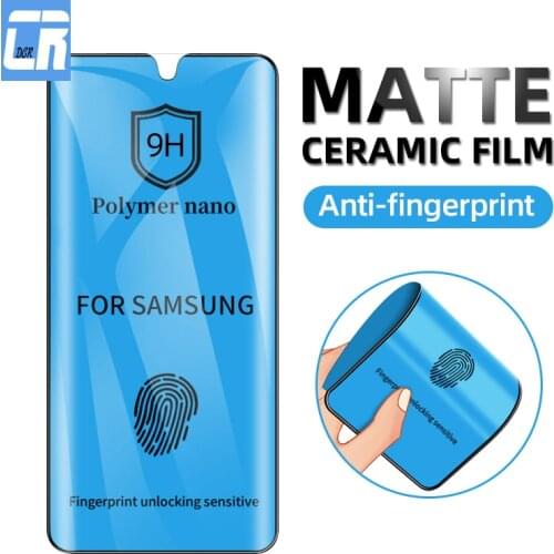 Frosted Ceramic Tempered Glass For Samsung Galaxy S20 S21 S10 S9 S8 Plus Screen Protector Galaxy Note 20 Ultra 10 9 8 Soft Film