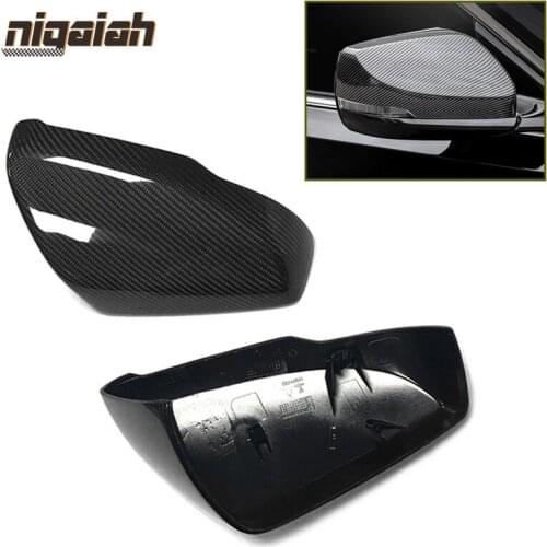Pair CTS Real Carbon Fiber Mirror Covers for Cadillac CTS 2014-2016 CT6 2016-2019 Rearview Mirror Caps Original Replacement