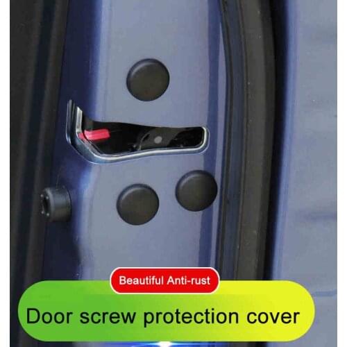 QHCP 12Pcs Car Accessories Door Lock Screw Protector Covers Anti-Rust Screws Cap Stickers For Subaru Forester Outback Legacy XV