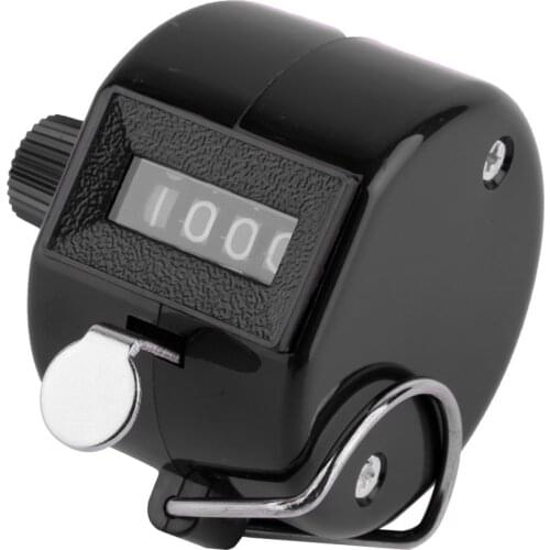 4 Digit Portable Convenient Plastic + Metal Hand Held Tally Counter Manual Palm Clicker Number Counting Golf
