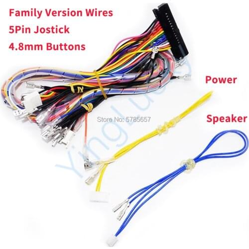 Pandora Box Family Version Wire Harness 40Pin Interface with Power and Speaker Cable For Arcade Game Console Arcade Cabinet