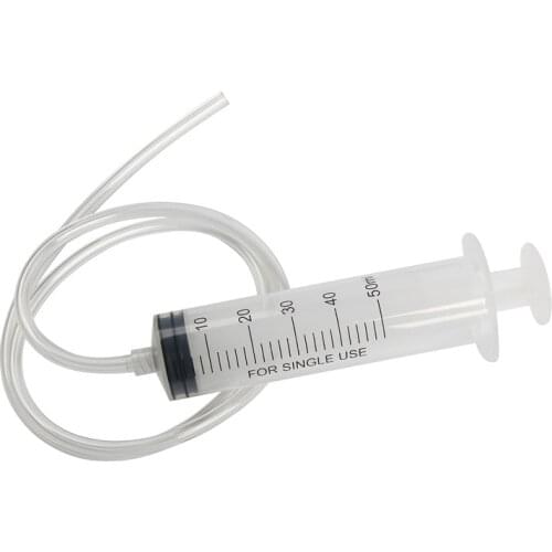 1 Set 50ML Syringe Tube Plastic Syringe + 80cm Length Tube For Hydroponics Lab Medical Tool Nutrient Measuring