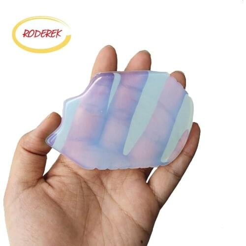 1 Piece Opal Jade Stone Gouache Scraper for Face Crystal Opal Massae Tools