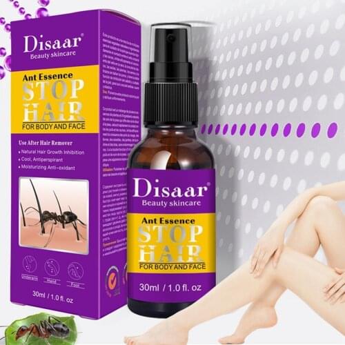 30ml Permanent Painless Hair Removal Spray Stop Hair Beard Growth Inhibitor Legs Painless Body Stop Intimate Armpit Bikini K4T5
