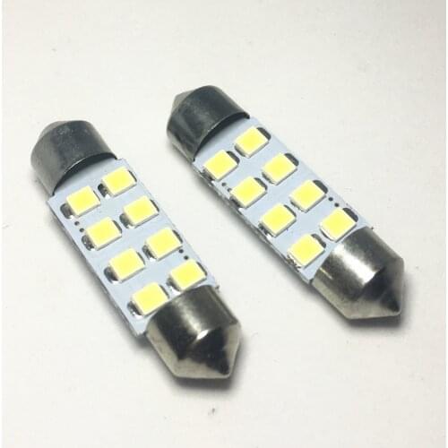 2pcs Super Bright 31mm 36mm 39mm 41mm Festoon LED 8SMD 1210 Car Interior Dome Festoon Light Bulbs Lamp White Reading Bulb DC 12V