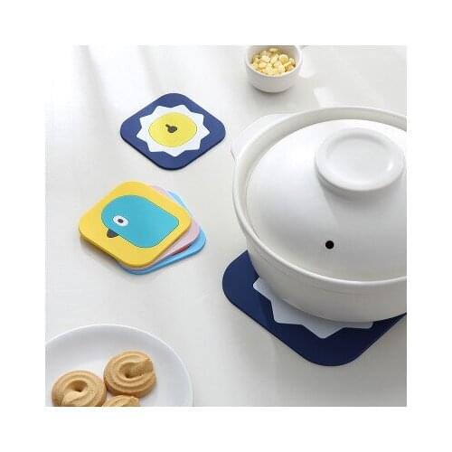 Heat insulation pad table mat anti-scalding placemat household PVC bowl mat pan mat pot mat cartoon thickened coaster