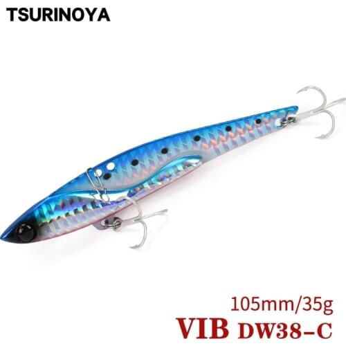 TSURINOYA DW38-C Metal VIB Fishing Lure 105mm 35g Artificial Bait Bass Bait Full Swimming Layer Fishing Baits