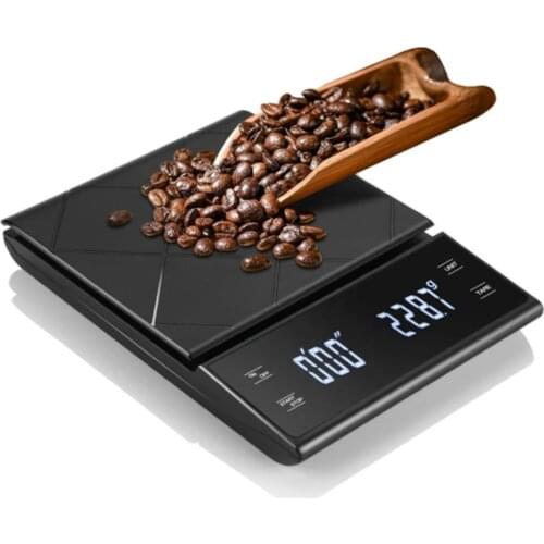USB Charging Electronic Coffee Scale Digital Scale with Timer Smart Kitchen Scale Balance Weighting Measuring Tools LED Display