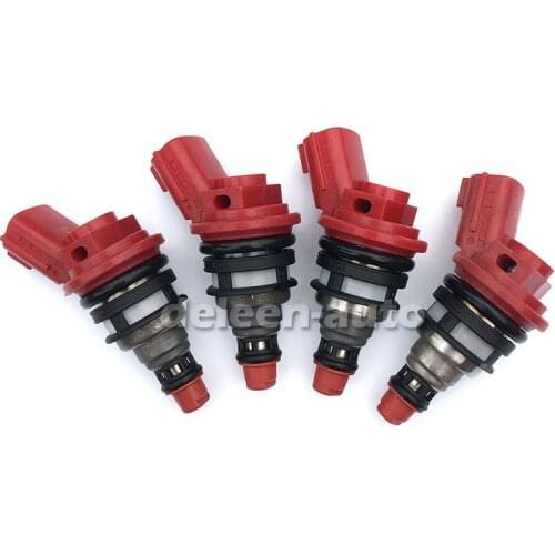 High Performance Set of 4 Red Side Feed Injectors 850CC Fits for NISSAN SR20DET 200SX 180SX 240SX S13/S14/S15 FAST SHIPPING