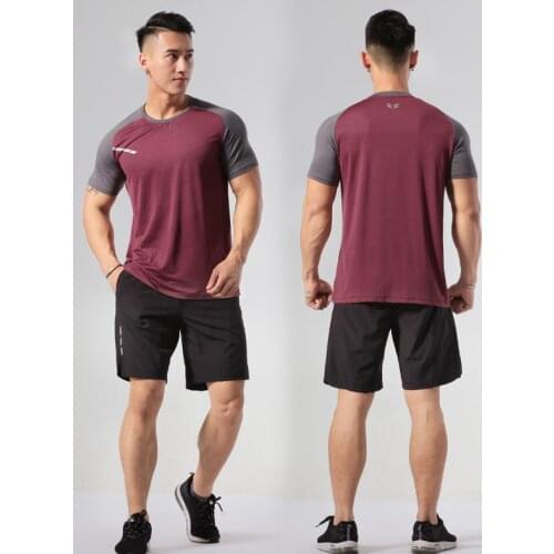 Workout Jogging Sports Set Summer Rashguard Running Tracksuit Men Football Training Set Jersey Fitness T-Shirts+Gym Shorts