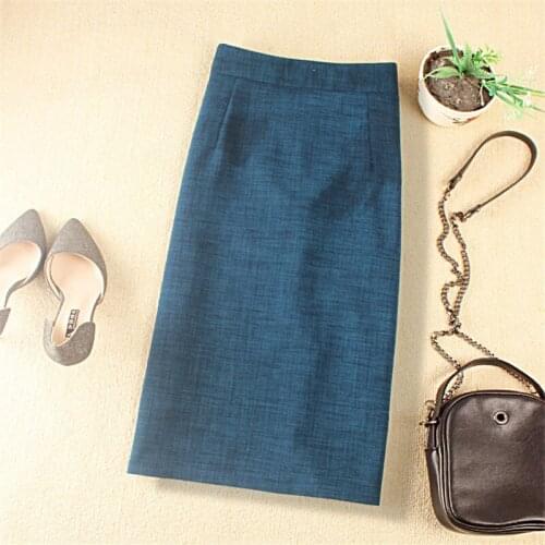 Womens Skirts Spring Summer Office Ladies Professional Skirts Mid-length High Waist Solid Sexy Split Package Hips Skirts W1967