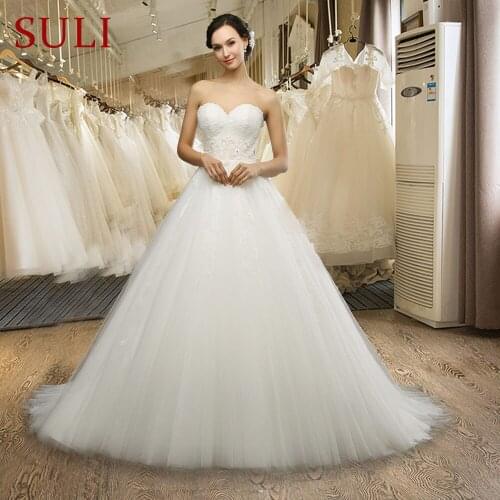 SL-032 Sweetheart Bodice Custom made Wedding Dress Tulle Beading Lace Vestido De Novias