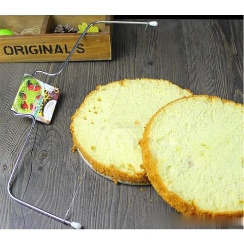 1PC New Double Line Adjustable Baking Tools DIY Mould Stainless Steel Cake Tools Cake Bread Slicer Cutter Strings Knife