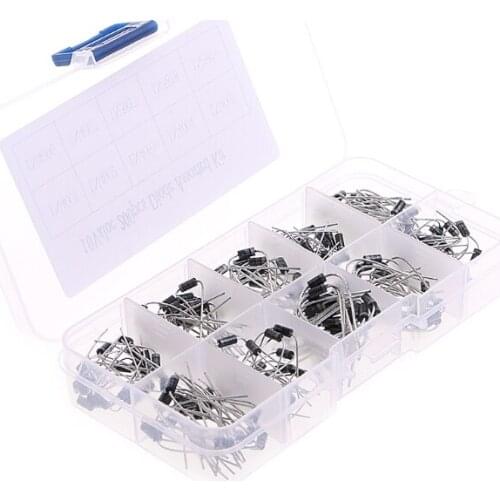 200PCS 1N5817 1N5818 1N5819 Schottky Rectifier Diode 1N4001 1N4002 1N4003 1N4004 1N4005 1N4006 1N4007
