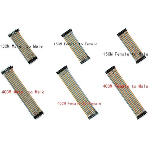 40PIN Dupont Line 15CM 40CM Female to Male and Female to Female Male to Male Jumper Wire Dupont Cable for DIY KIT Breadboard