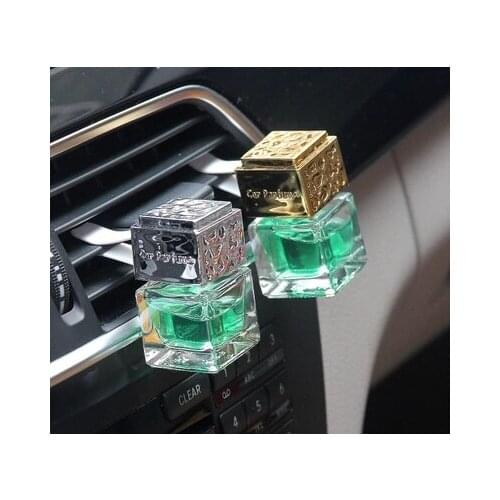 6ml Car Air Outlet Perfume Bottle Aromatherapy Charms Gold-plated Perfume Bottle Gold Silver Black Color Optional 20pcs/lot