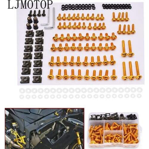 Aluminum Motorcycle Fairing Screws Nuts Kit Moto Body Work Bolts Screw For Suzuki BURGMAN 400 HAYABUSA GSXR1300 B-KING GT250