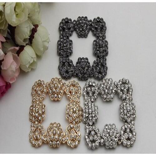 Free shipping (6 pieces/lot) glittering 3 color diamond buckle shoes, shoes flowers, jewelry DIY fashion handbags accessories