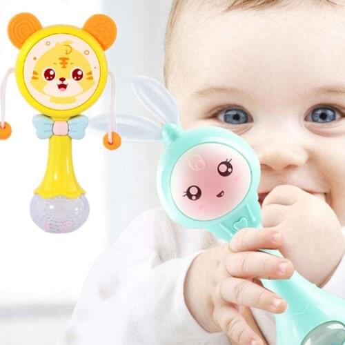 Baby Music Rattle Bear Teether Toy For Child 0-12 Education Mobile Cot Kids Bed Newborn Stroller Crib Infant Pacifier Weep Tear