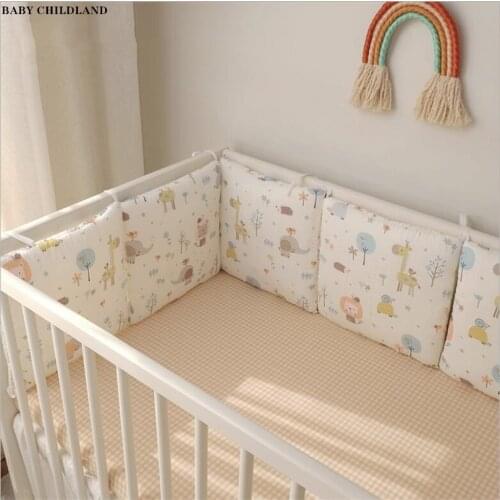 Baby Bumpers Newborn Baby Crib Bumper 6 Pcs/Set Cotton Infant Crib Fence Bed Cushion Baby Cot Protecor Pillows Kid Room Decor
