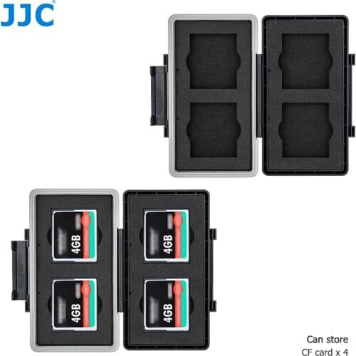 JJC 4 Slots CF Card Holder Case Box Compact Flash Memory Card Storage for Canon 5DM4 5DM3 5DM2 5D 5DS R 7DM2 7D 1DC 1DX 1DS 1D