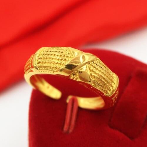 Personality X Letter Ring 18K Yellow Gold Filled Cuff Rings for Men and Women Trendy Jewelry Gift
