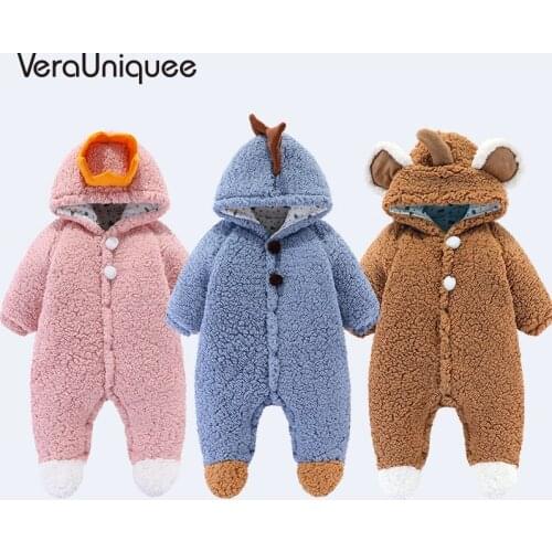 VeraUniquee Baby Clothes Boy Winter Unisex Climbing Clothes Baby Girl Romper Toddler Halloween Cartoon Bodysuit Long Sleeve