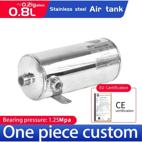 Stainless steel mirror gasholder 304 small gas holder 0.8L vacuum buffer air pressure tank horizontal