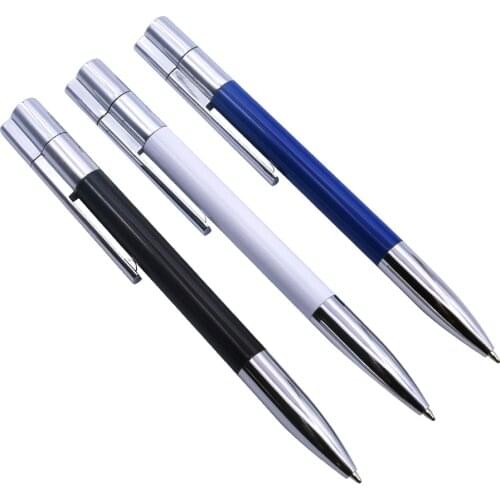 Metal USB Flash Drive 16GB 32GB 64GB ballpoint usb stick pen drive Pendrive 4GB 8GB Flash Memory Pen Stick usb key creative gift