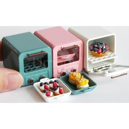1PCS 1/6 or 1/12 Scale Miniature Dollhouse Oven for OB11 Barbies Doll House Mini Kitchen Cooking Toy Accessories