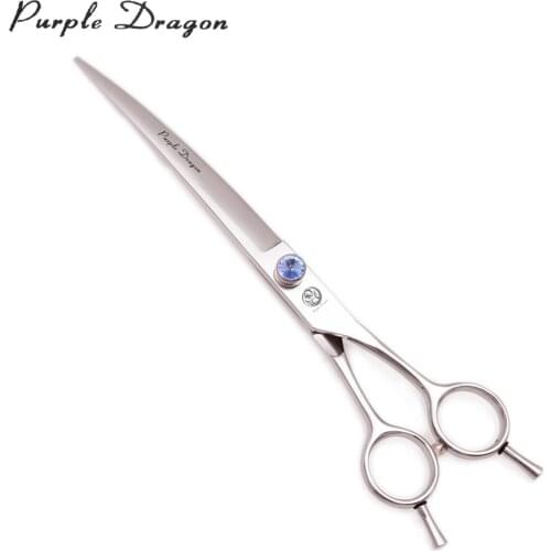 Pet Grooming Scissors 8" Japanese 440C Dog Scissors Bend Down Shears Up Curved Shears Pet Scissors Add Bag Animal Shears Z9103
