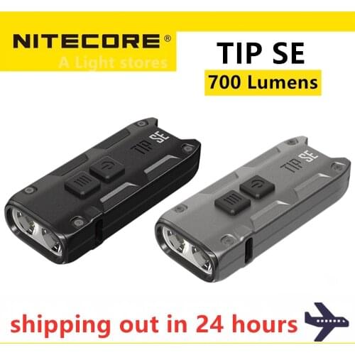Original NItecore TIP SE Flashlight Keychain Light 700 Lumens MINI LIGHT LED With USB Rechargeable Li-ion battery Keychain Light