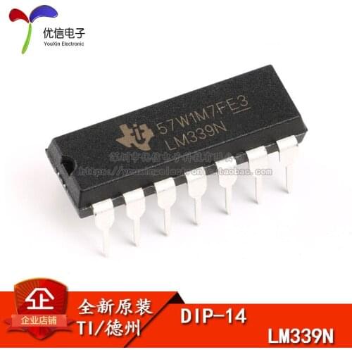 Genuine original four-line chip LM339N comparator DIP-14