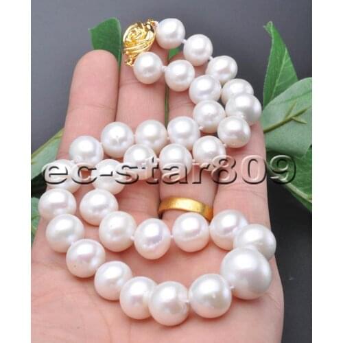 P5652 Lustre 17" 15mm WHITE ROUND Edison KESHI REBORN PEARL TOWER NECKLACE