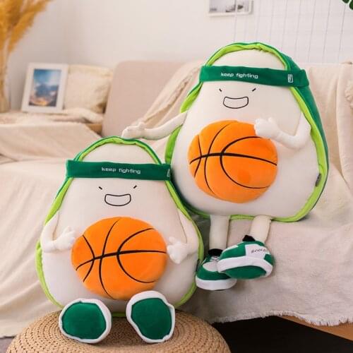 65cm Big Size Half Avocado Plush Toy Green Fruit Plant Plushie Basketball Avocado Plush Toys Kids Gift