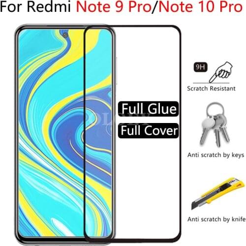 Screen Glass For Xiaomi Redmi Note 10 9 Pro Protector Tempered Glass Flim on redmi note10 10pro Full Glue protective film not10