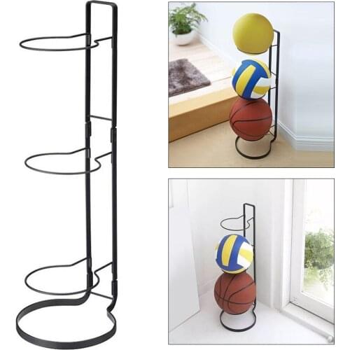 Soccer Display Rack, Volleyball Stand Sports Balls Organizer Basketball Holder Space Saver