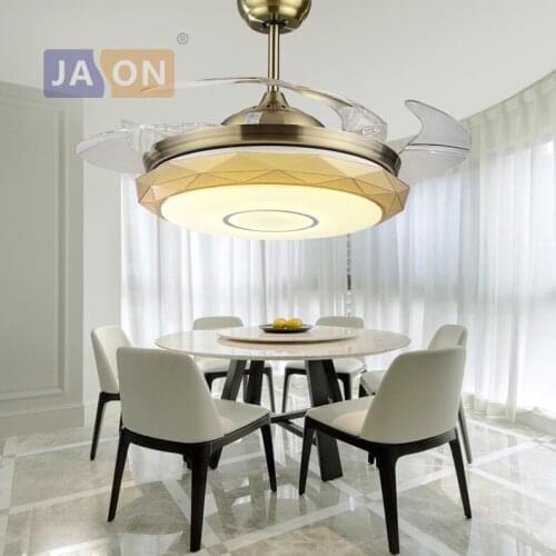 LED Postmodern Alloy Acryl ABS White Sandy Pink Blue Ceiling Fan.LED Lamp.LED Light.Ceiling Lights.LED Ceiling Light.For Foyer