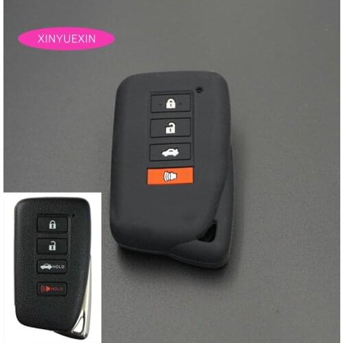 Xinyuexin Silicone Car Key Case Cover Fit for LEXUS Rx Es Is Rc Remote Keyless Enter Silica Gel Car-styLing 3Buttons 2013-2017