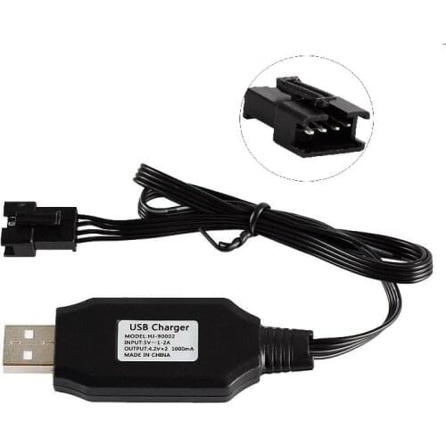 Ewellsold 7.4V 1000mah USB charger SM 4P plug for UDI001/U002 V795 HJ808 HJ806 R/C racing boat 7.4V lithium battery 2pcs/lot