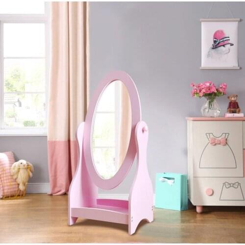 Solid Wooden Childrens Mirror зеркало Nordic Style Household Decoration Lovely Girl Heart Receives Store Object Fitting Mirrors